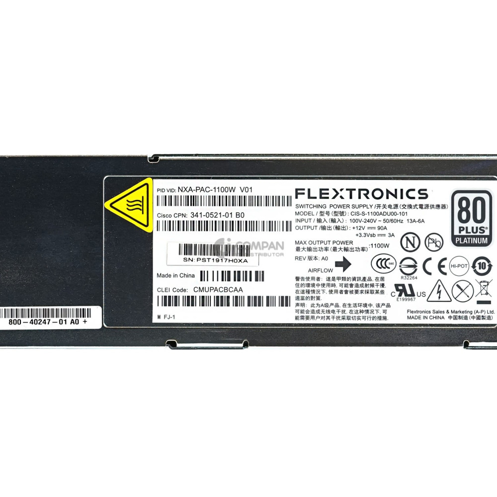 NXA-PAC-1100W CISCO 1100W PLATINUM POWER SUPPLY FOR NEXUS 5500 5600 6000